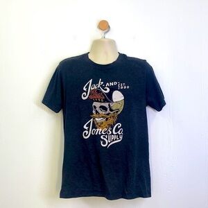 Jack & Jones Originals - Skeleton With Beard Graphic Tee Shirt Size Medium